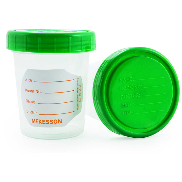 Specimen Container McKesson Polypropylene Screw Cap 120 mL 4 oz. NonSterile 563 Case/500 563 MCK BRAND 911759_CS