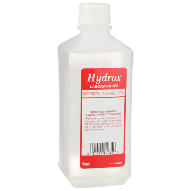 ALCOHOL ISO 99% 16OZ 12/CS HYDROX D0052 Each/1 D0052 HYDROX CHEMICAL CO 897464_EA