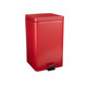 Trash Can with Plastic Liner entrust 32 Quart Red Steel Step On Square 81-35267 Each/1 - 62674109 81-35267 MCK BRAND 553988_EA