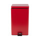 Trash Can with Plastic Liner entrust 32 Quart Red Steel Step On Square 81-35267 Each/1 - 62674109 81-35267 MCK BRAND 553988_EA