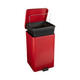 Trash Can with Plastic Liner entrust 32 Quart Red Steel Step On Square 81-35267 Each/1 - 62674109 81-35267 MCK BRAND 553988_EA