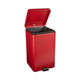 Trash Can with Plastic Liner entrust 32 Quart Red Steel Step On Square 81-35267 Each/1 - 62674109 81-35267 MCK BRAND 553988_EA