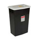 RCRA Waste Container SharpSafety 26 H X 12.75 D X 18.25 W Inch 18 Gallon Black Base White Lid Vertical Entry Sliding Lid 8618RC Case/5 8618RC KENDALL HEALTHCARE PROD INC. 521713_CS