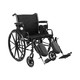 Lightweight Wheelchair McKesson Dual Axle Desk Length Arm Swing-Away Elevating Legrest Black Upholstery 20 Inch Seat Width Adult 300 lbs. Weight Capacity 146-K320DDA-ELR Each/1