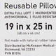 Bed Pillow McKesson 19 X 25 Inch White Reusable 41-1925-WXF Case/12 41-1925-WXF MCK BRAND 939590_CS