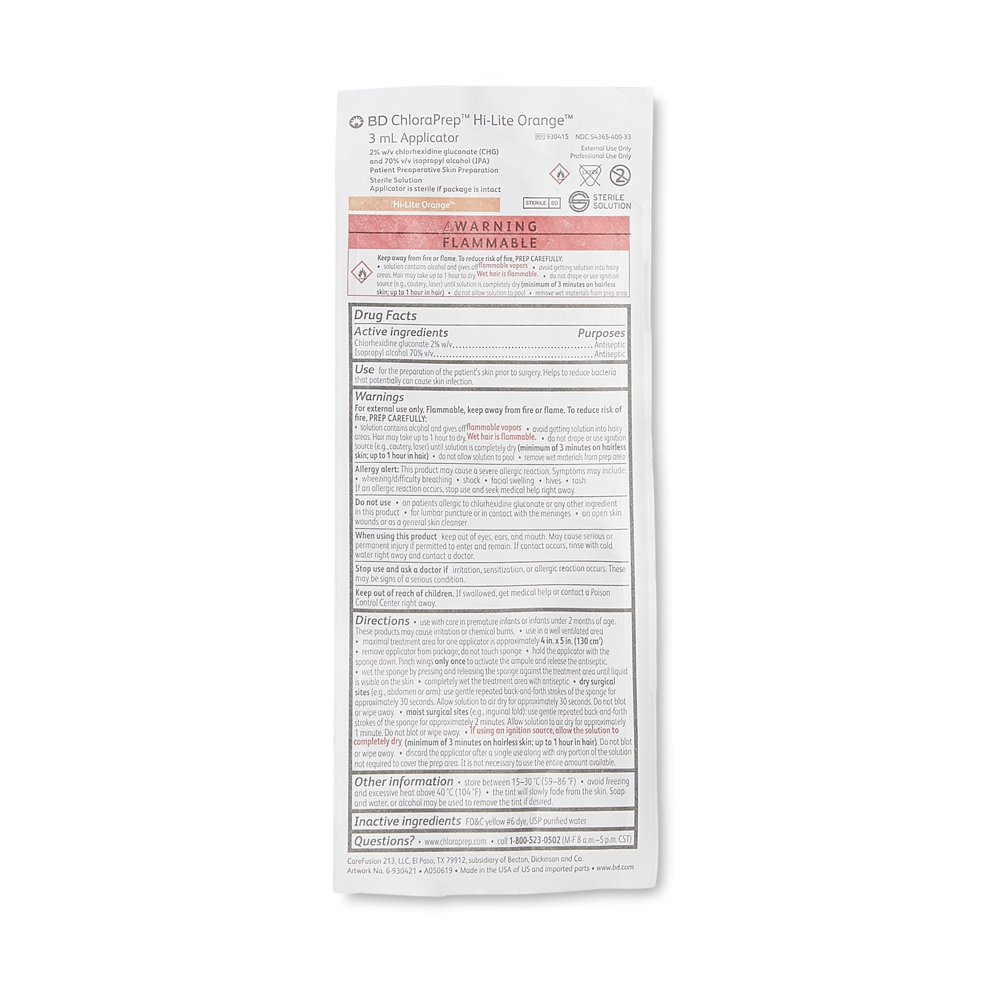 ChloraPrep Hi-Lite Orange 3 mL Applicators, 25/CT | Hey Med