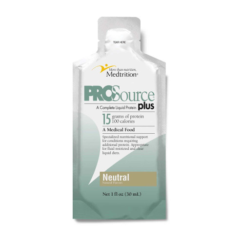 Oral Supplement ProSource Plus Neutral Flavor Liquid 1 oz Pouch