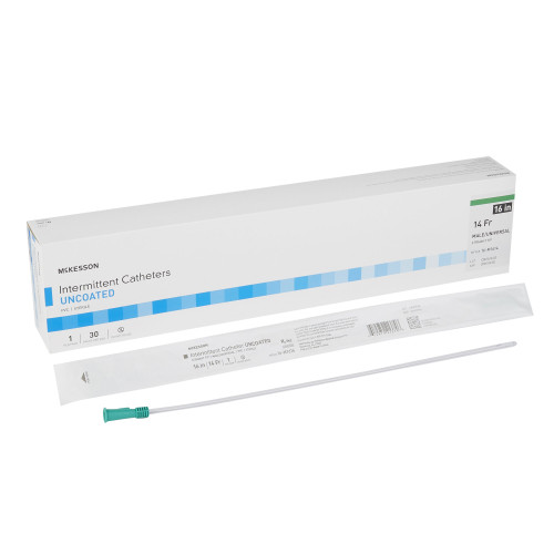 McKesson Uncoated Intermittent Catheter, 14 Fr., 300/CS