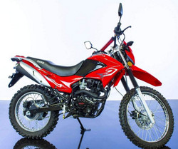 Hawk 250CC Dirt Bike Dual Sports Enduro Electric/Kick - Red Side View