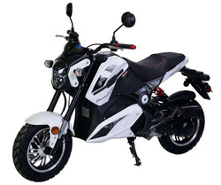 Peace Sports AR-50 Scooter, Automatic, Air Cooled, Electric and Kick Start - White Left View