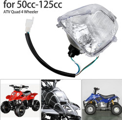 12V Front Head Light Lamp and Rear Brake Tail light for 50cc 70cc 90cc 110cc 125cc Taotao 110B Coolster 3050C Vitacci HAWK Peace Roketa Sunl BMS RPS Raider 6 ICEbear Chinese Quad ATV 4 Wheeler