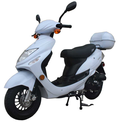 Amigo 2018 Beemer-50 FA 49cc Moped Scooter 4 Stroke Single Cylinder Ca Approved - White