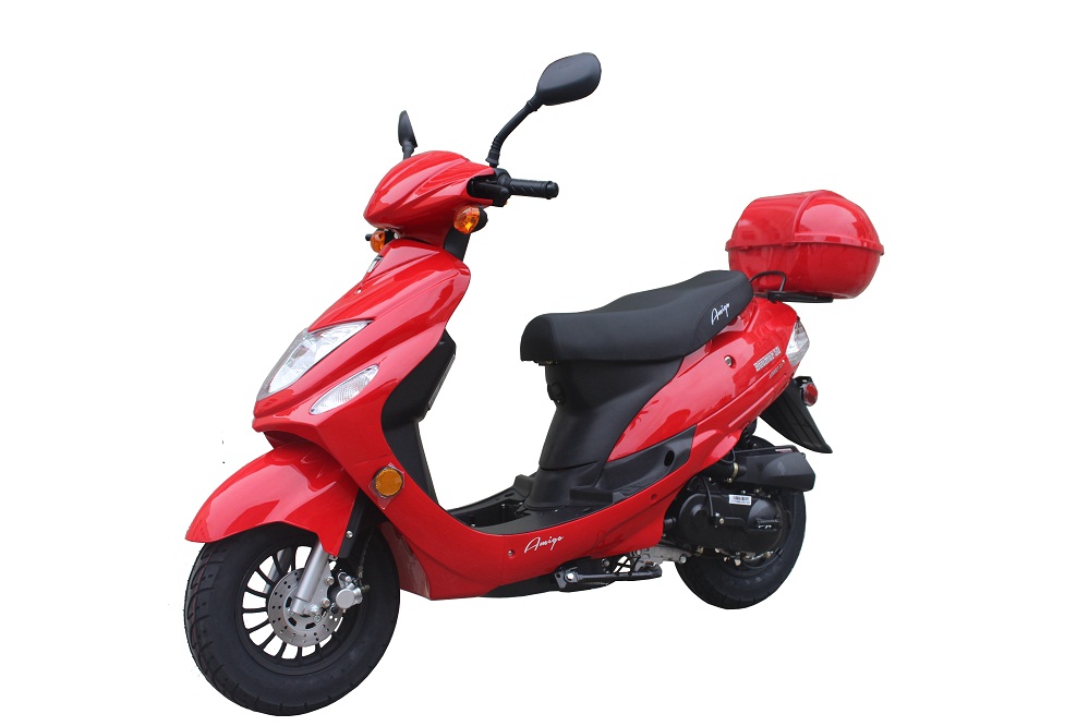 Amigo Beemer-50 SA 49cc Moped Scooter 4 Stroke Single Cylinder Ca Approved - Red