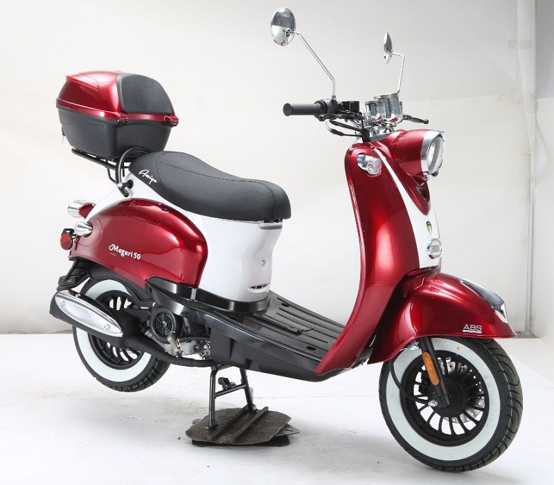 Amigo Magari-50 SA 49cc Moped 4 Stroke Single Cylinder CA Approved - Burgundy