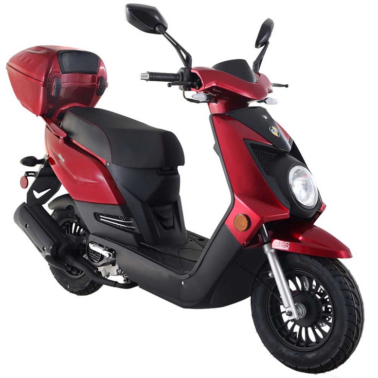 Amigo Q-50-FA 4 Stroke Gas Moped Scooter, Remote Start, USB Port, Alarm, Front ABS