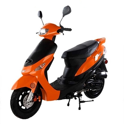 Taotao ATM 50-A1 Gas Street Legal Scooter, Electric with keys, kick start back up Scooter - Fully Assembled and Tested - Orange