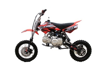 Coolster 125cc Mid Size XR-125 Dirt Bike, Semi Autometic, 4-Stroke, Air-Cooled Single Cylinder - RED
