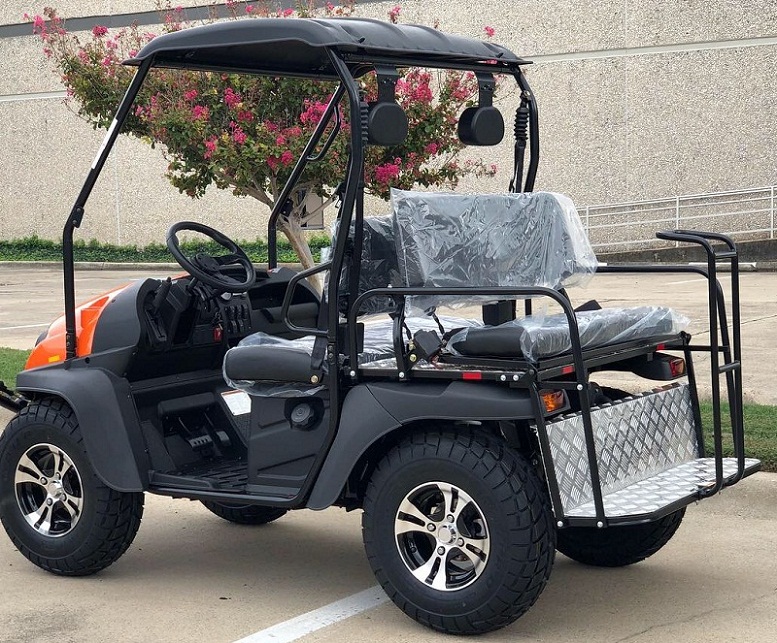 Red - Fully Loaded Cazador OUTFITTER 200 Golf Cart 4 Seater UTV - Fully Assembled and Tested - Orange
