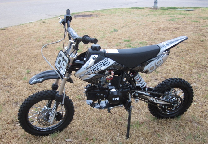 RPS 125cc Dirt Bike, Semi Auto Transmission, 4 Stroke Single Cylinder, Air Cooled