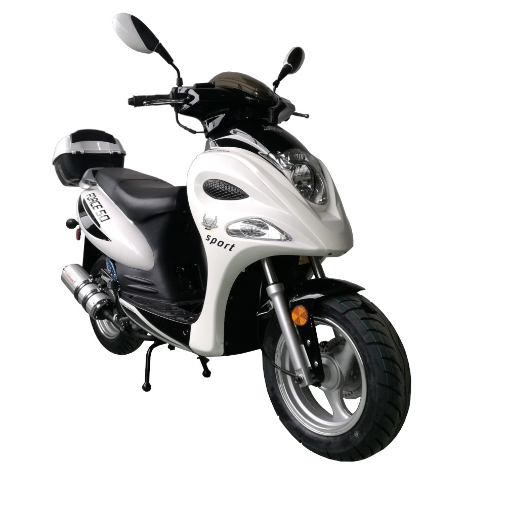 Vitacci Force 49cc Scooter, 4 Stroke, Single Cylinder, Air-Forced Cool - White