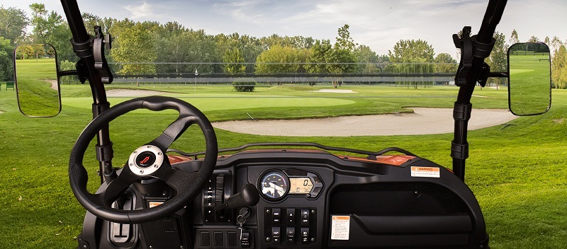 BLUE- Cazador Outfitter 200x Fully Loaded Golf Cart 4 seater - FRONT VIEW