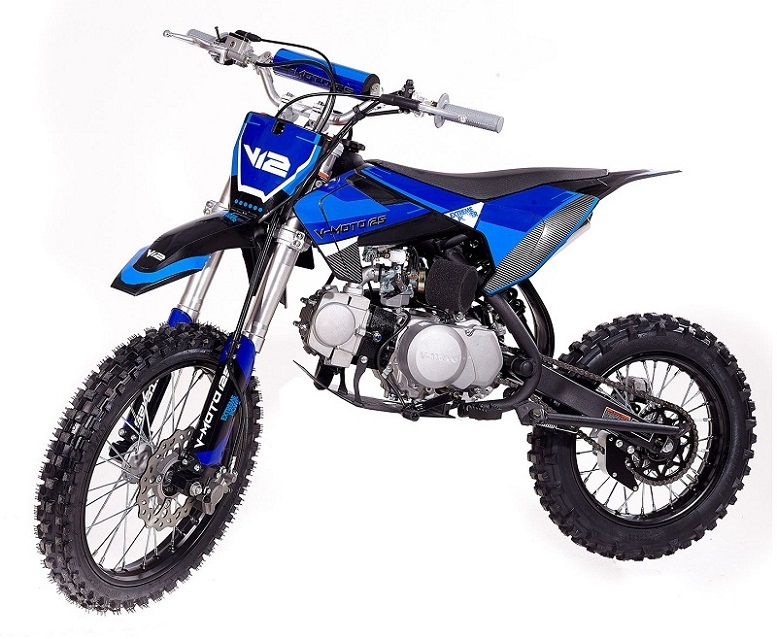VITACCI DB-V12 124cc Dirt Bike, 5 Speed Manual, 4-Stroke, Air Cooled - Fully Assembled And Tested