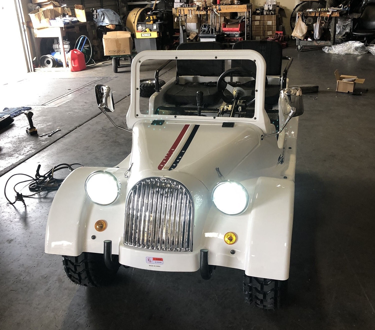 Rps Classic Jeep 150Cc Automatic With Reverse - White Side View