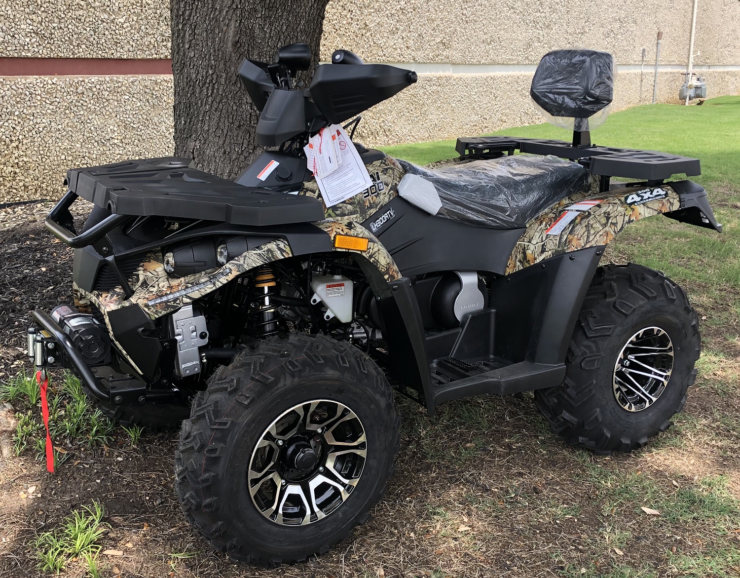 New RPS 300Cc Adult ATV with Winch, Backrest, & Bluetooth Speakers