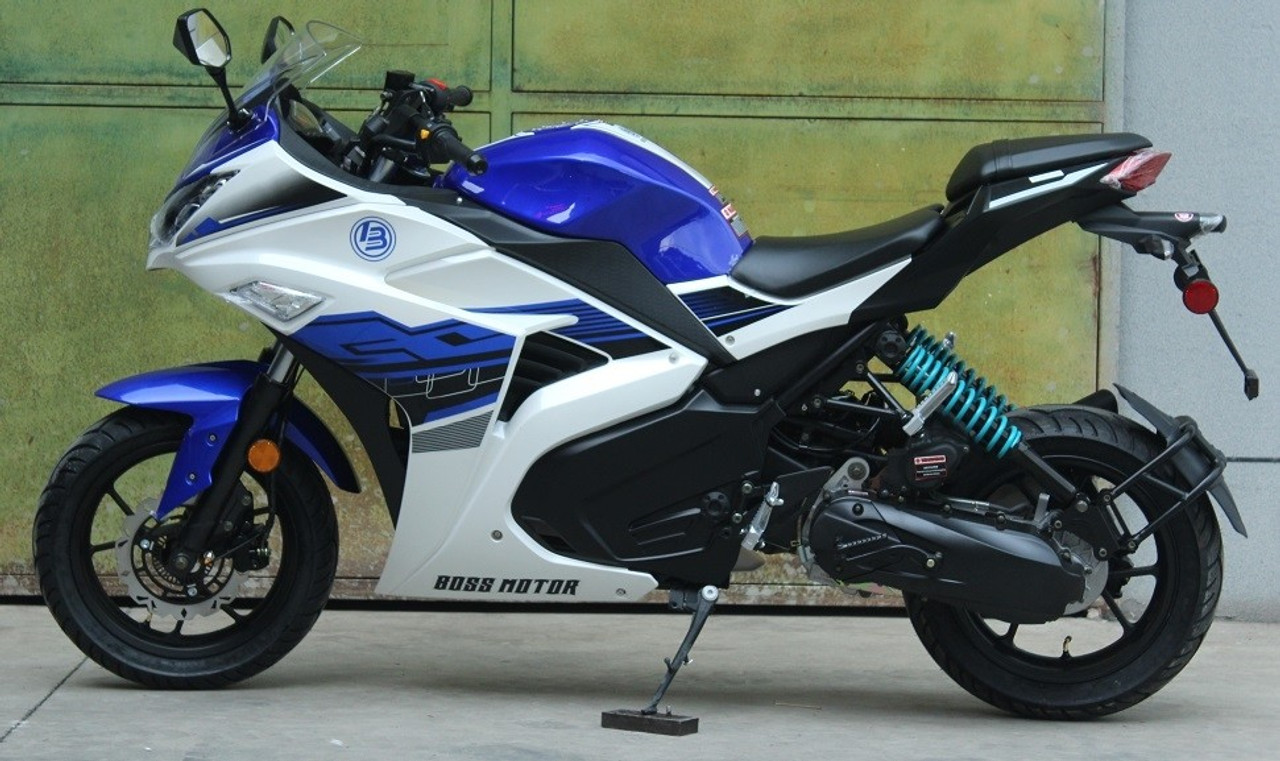 DongFang DF200SST-23-BLWT 200Cc Super Sports Motorcycle With CVT Auto, 14" Aluminium Wheels