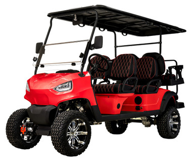 MASSIMO MEV4X ELECTRIC GOLF CART, POWERFUL 48V 5KW MOTOR - RED