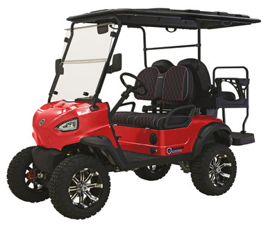 MASSIMO MEV2X ELECTRIC GOLF CART, POWERFUL 48V 5KW MOTOR WITH TOUCHSCREEN DISPLAY AND INTERFACE - RED