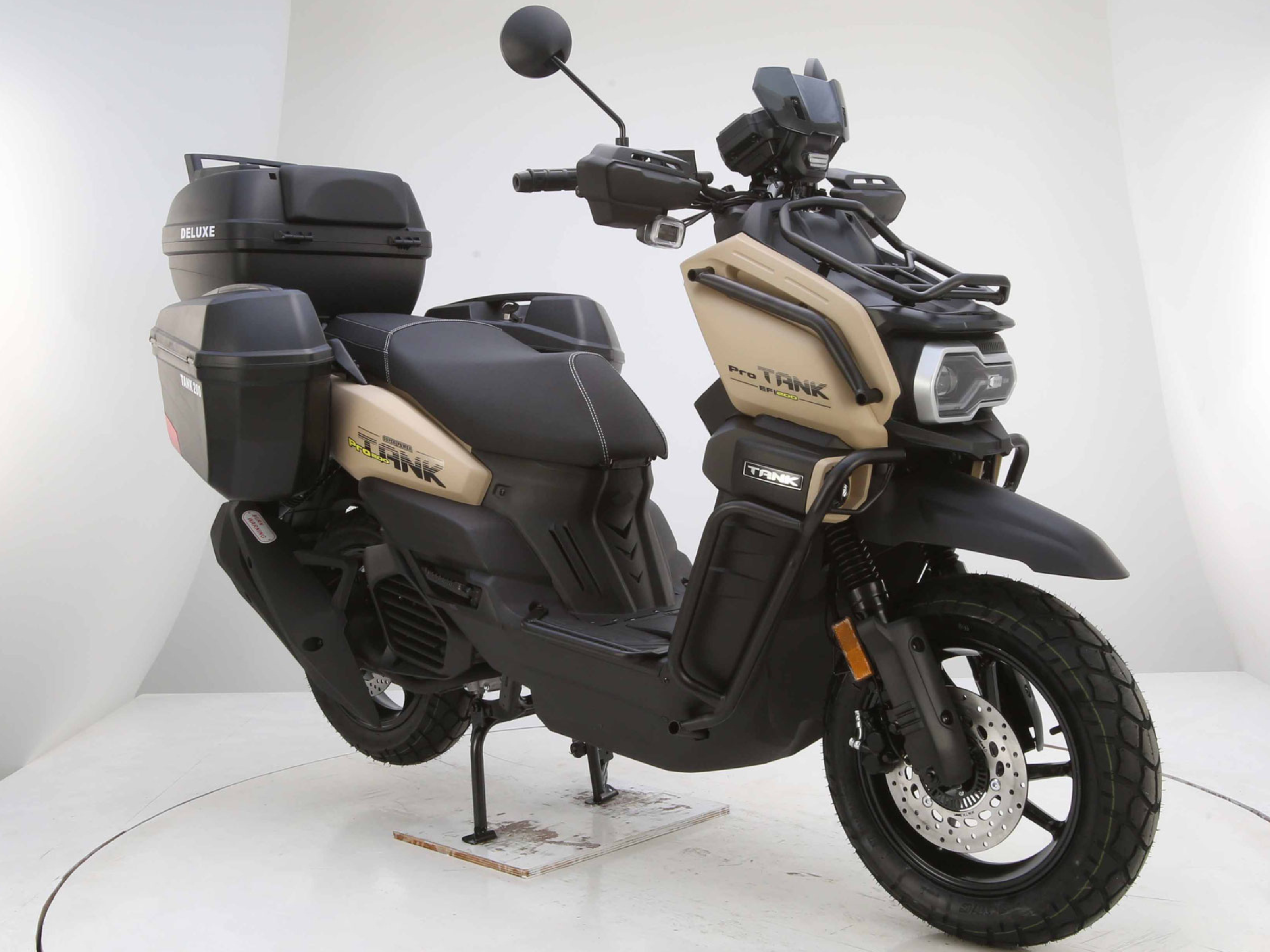 New Army-Style Tank 200 EFI Deluxe Scooter – Bigger Tires & Bluetooth - Fully Assembled and Tested