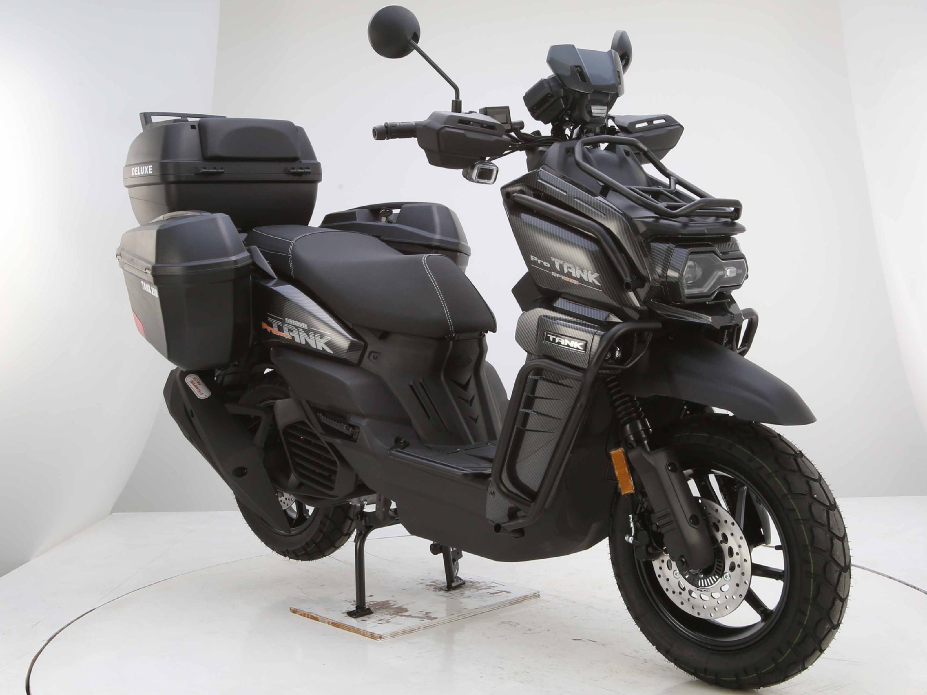 New Army-Style Tank 200 EFI Deluxe Scooter – Bigger Tires & Bluetooth - Fully Assembled and Tested