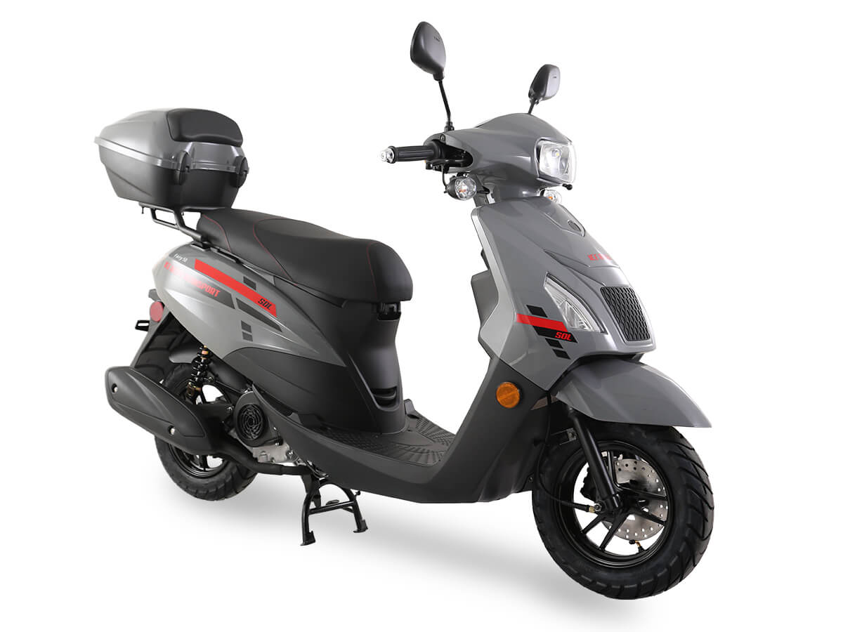 Ice Bear Cali (PMZ50-2) 50cc Scooter Automatic CVT, LED Lights, Digital Speedometer