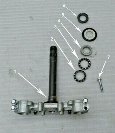 RPS Hawk 250 DLX Steering Stem and Bearings