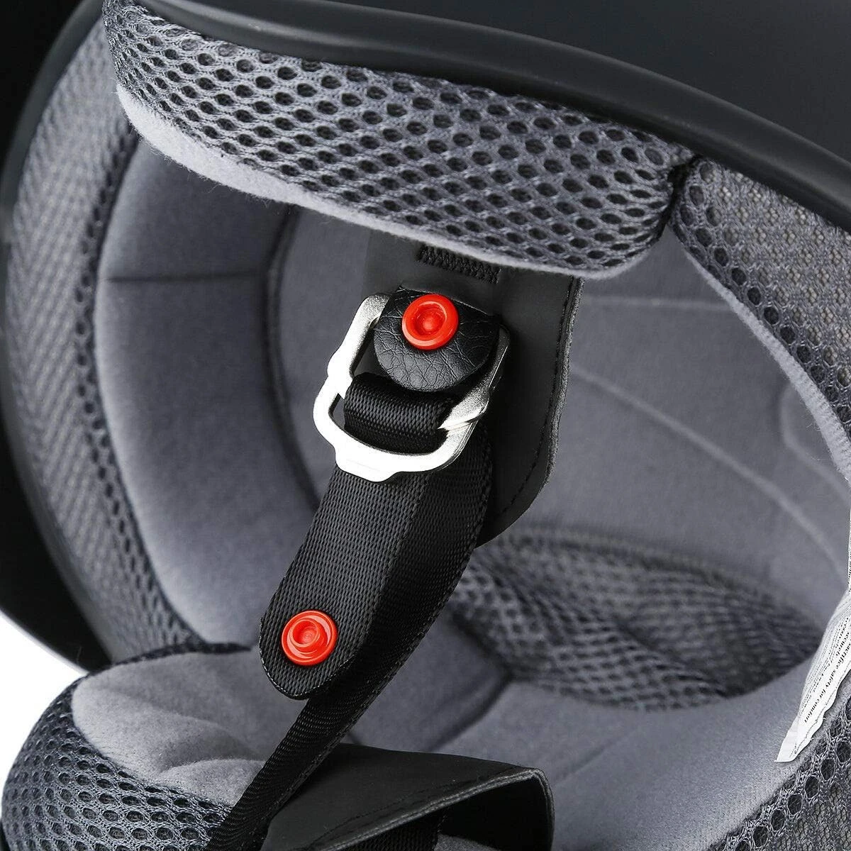 Adult Motorcycle 3/4 Open Face Helmet with Visor Cafe Racer Cruiser DOT Approved S M L XL