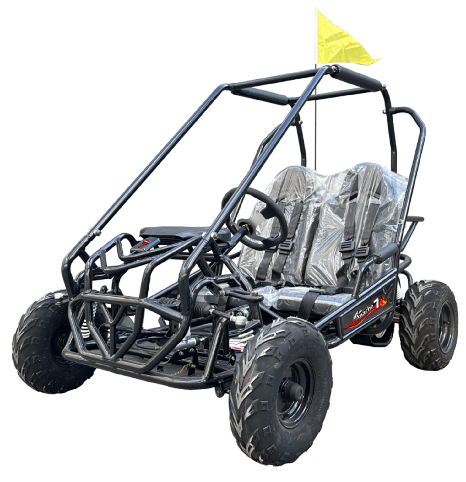 TrailMaster Apache 7 Go-Kart – 212cc Off-Road Go-Kart with CVT & Dual Wheel Drive