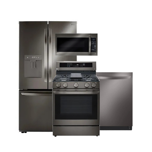 LG Black Stainless Steel French Door Kitchen 4 pc Package - LFB20224PKG