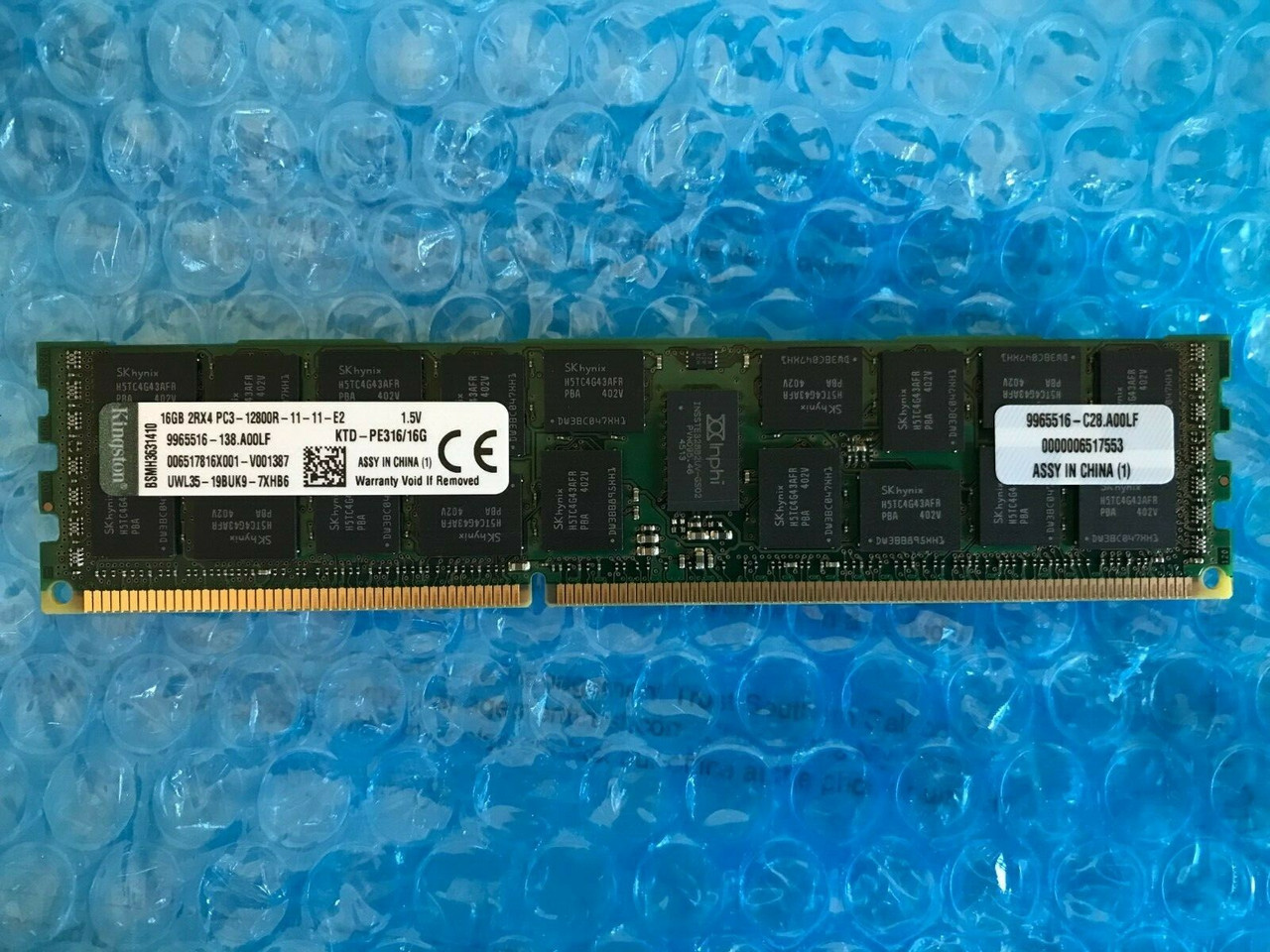 DELL KINGSTON 64GB RAM MEMORY KTD-PE316/16G 4X16GB  2Rx4 PC3-12800R R520 R320