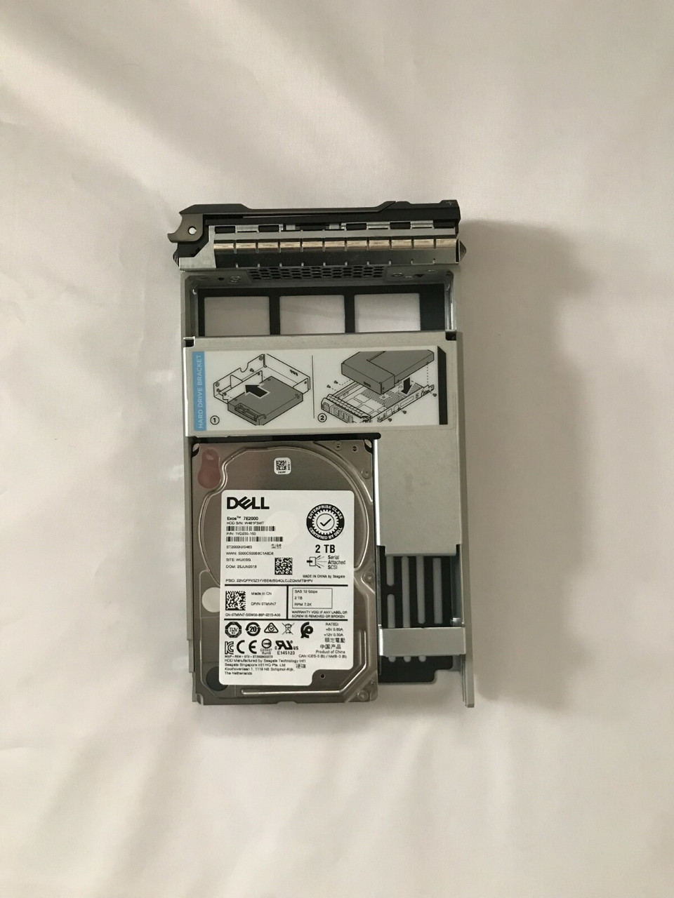 0TMVN7 DELL SEAGATE ST2000NX0463 3.5" 2TB 7.2K 12GBS SAS HDD R530 R730 TMVN7