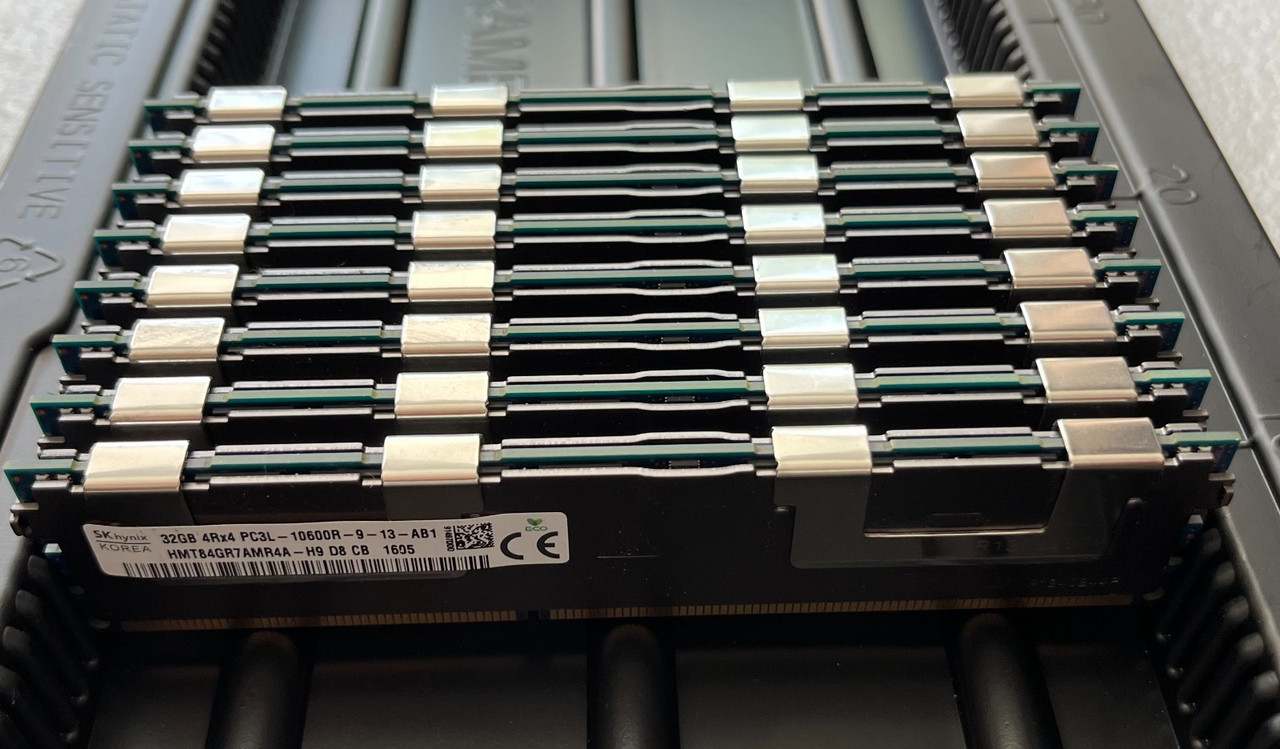 Dell PowerEdge R710 256Gb Memory Upgrade 8 x 32Gb Modules PCL3-10600R 4RX4 RAM