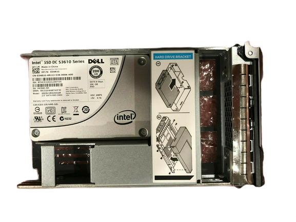 3481G Dell Intel S3610 200GB SSD HDD SATA 6GB/s 3.5" SSD HDD HDD SSDSC2BX200G4R 03481G R720