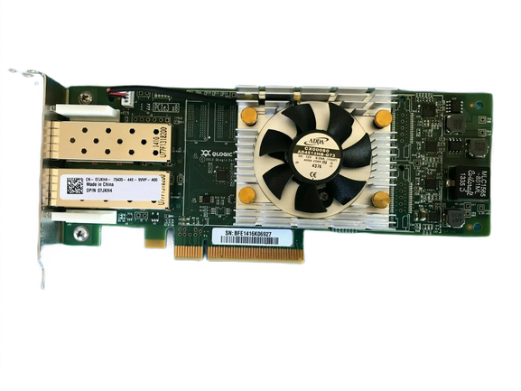 7JKH4 Dell QLOGIC QLE2662L Dual Port 16GB FC PCI-E HBA Low Profile