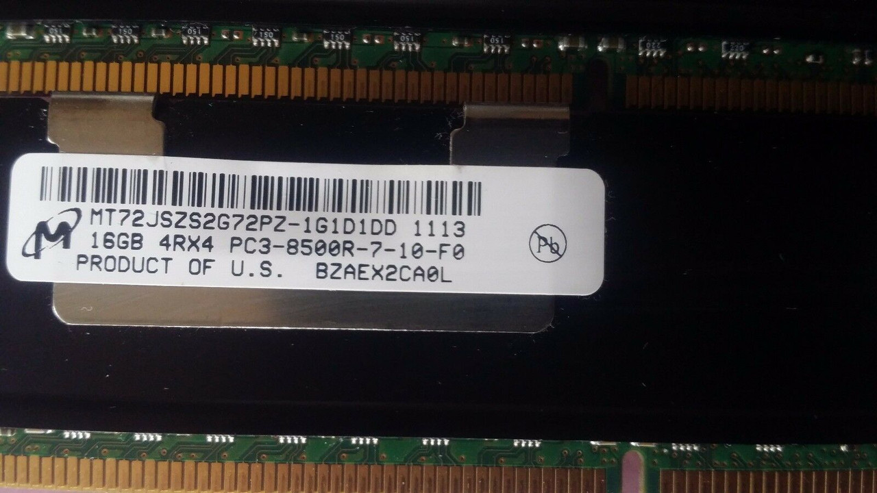 CRUCIAL CT204872BB1067Q 16GB 8500R DDR3 MT72JSZS2G72PZ-1G1D1DD