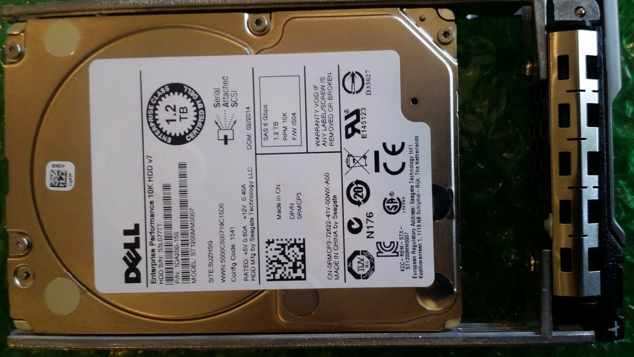Dell 1.2TB 10K SAS 6Gb/s 2.5in RMCP3 Seagate ST1200MM0007 POWER EDGE VAULT R610