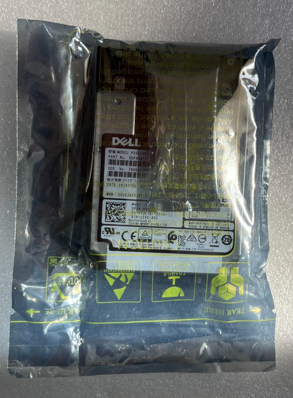 V0K7V Dell Toshiba 1.92TB SAS 12Gb/s Mixed Use 2.5" SSD 0V0K7V PX05SVB192Y NEW