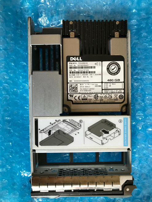 06VJ7 DELL 480GB eMLC SAS 3.5" 12Gb/s SSD PX04SRB048 SERIES R720 R920 GEN 13