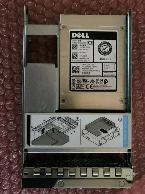 VKT80 DELL 400GB TOSHIBA SATA 3.5 SFF THNSF8400CC 6G SSD 0VKT80 R540 MIXED USE