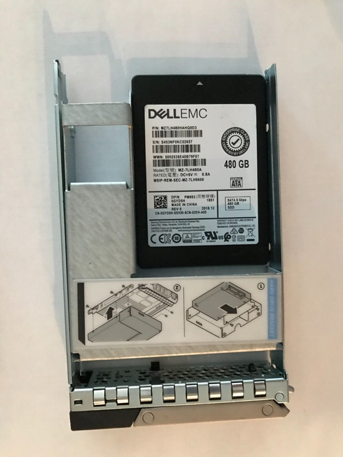 GYD5H DELL SAMSUNG 480GB SSD SATA 6Gb/s MZ-7LH480A R740 T350 R440 3.5"