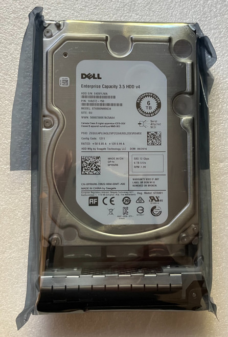 PRNR6 Dell Seagate ST6000NM0034 6TB 7.2K 12G 3.5" SAS HDD R530 T430 0PRNR6 R730